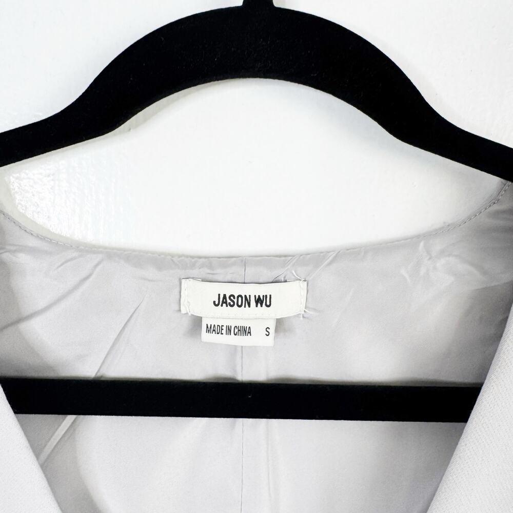 Jason Wu Light Gray Structured Button Front Vest Menswear NEW V-Neck Career S - Picture 2 of 10